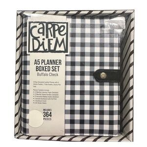 carpe diem buffalo plaid boxed planner set undated hello today NEW in box